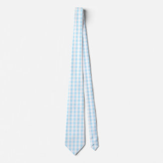 Pastel Blue und White Gingham Pattern Krawatte