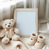 Pastel Blue und White Gingham Poster