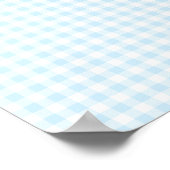 Pastel Blue und White Gingham Poster (Ecke)