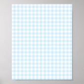 Pastel Blue und White Gingham Poster (Vorne)