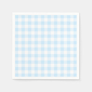 Pastel Blue und White Gingham Serviette