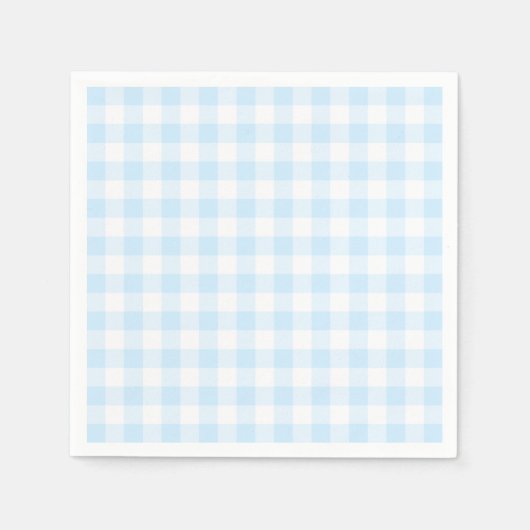 Pastel Blue und White Gingham Serviette (Vorderseite)