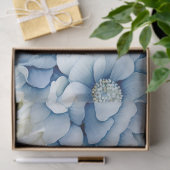 Pastel Blue Victorian Florals & White Wolf Head Seidenpapier (Geschenk)