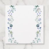 Pastel Blue Vintag Striped Garden Baby Dusche Geschenkanhänger (Rückseite)