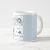 Pastel Blue Vintage Alice im Wunderland Jumbo-Tasse (Vorderseite Rechts)