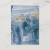 Pastel Blue Watercolor Rose Hochzeit Begleitkarte (Rückseite)