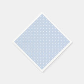Pastel Blue White Polka Dot Muster Serviette (Ecke)
