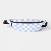 Pastel Blue White Retro Checkerboard Pattern Bauchtasche (Vorderseite)