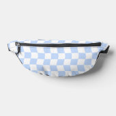 Pastel Blue White Retro Checkerboard Pattern Bauchtasche (Ablage )