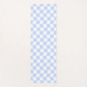 Pastel Blue White Wavy Checkerboard Pattern Yogamatte (Vorderseite)