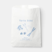 Pastel Blue Winter Après Bébé Ski Boy Baby Shower  Geschenktütchen (Vorderseite)
