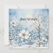 Pastel Blue Winter Blume Weihnachten (Vorderseite)