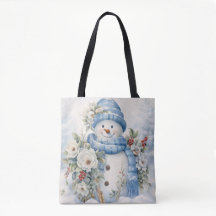PASTEL BLUE WINTER FERIENURLAUB CHRISTMAS SNOWMAN