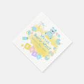 Pastel Blue Wir können frühzeitig auf Niedliche Ba Serviette (Ecke)