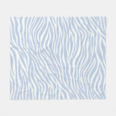 Pastel Blue Zebra Animal Stripes Fleecedecke (Vorderseite (Horizontal))