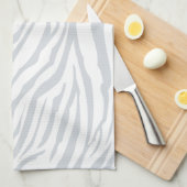 Pastel Blue Zebra Muster Geschirrtuch (Viertel Falte)