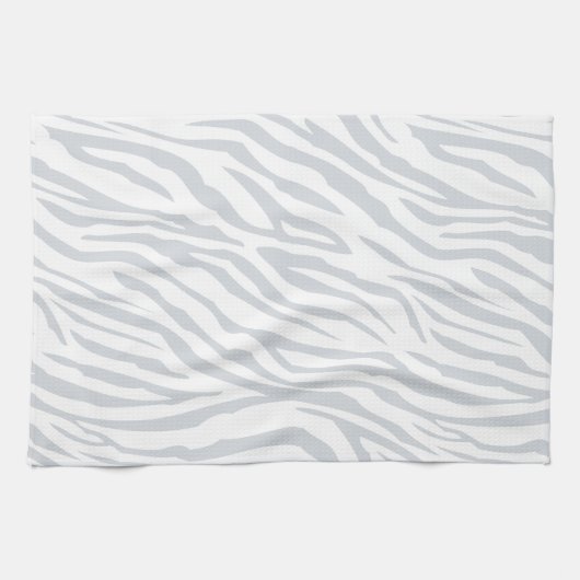 Pastel Blue Zebra Muster Geschirrtuch (Horizontal)