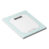 Pastel Blue Zickzack Notizblock (angewinkelt)