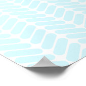 Pastel Blue Zigzag Muster inspiriert durch Knitter Poster (Ecke)