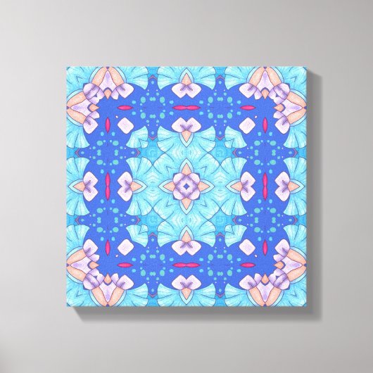 Pastel Blues Serenity Abstract Home Wall Art Leinwanddruck (Vorderseite)