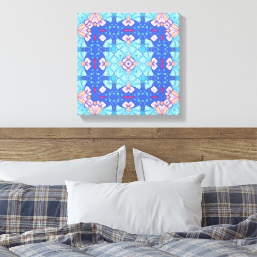 Pastel Blues Serenity Abstract Home Wall Art Leinwanddruck (Insitu (Schlafzimmer))