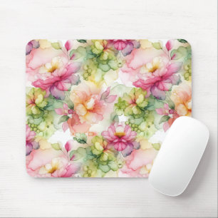 Pastel Blume Alkohol Tinte Illustration Mousepad