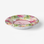 Pastel-Blume Alkoholtink Illustration individuell  Pappteller (Gewinkelt)