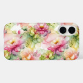 Pastel Blume Alkoholtinte Illustration Case-Mate iPhone Hülle (Rückseite (Horizontal))