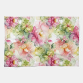 Pastel Blume Alkoholtinte Illustration Geschirrtuch (Horizontal)
