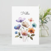 Pastel-Blume Aquarellbilder anpassen (Stehend Vorderseite)