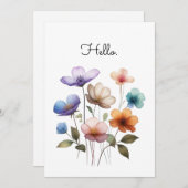 Pastel-Blume Aquarellbilder anpassen (Vorne/Hinten)