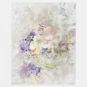 *~* Pastel Blume AR26 Klassisch Moderne Romantik Fleecedecke (Vorderseite)