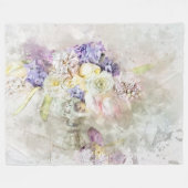 *~* Pastel Blume AR26 Klassisch Moderne Romantik Fleecedecke (Vorderseite (Horizontal))