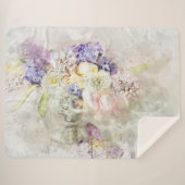 *~* Pastel Blume AR26 Klassisch Moderne Romantik Sherpadecke (Vorderseite (Horizontal))