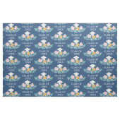 Pastel-Blume Blaue Abschluss-Klasse Stoff (Fat Quarter (45,7 x 55,9 cm))
