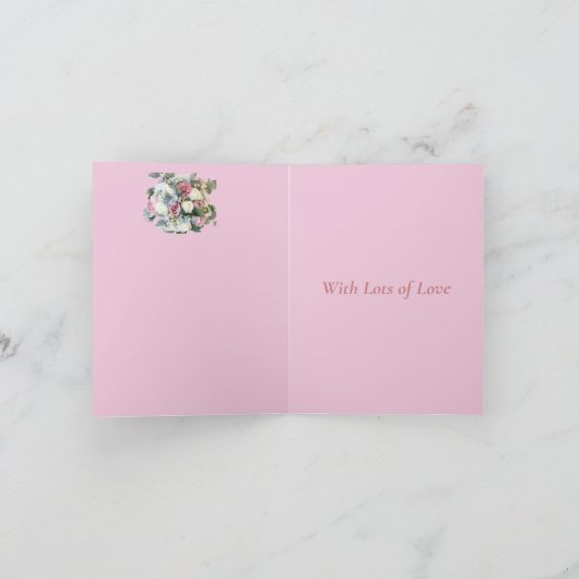 Pastel Blume Bouquet Karte (Innenseite)