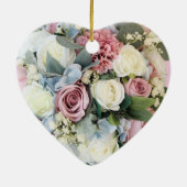 Pastel Blume Bouquet Keramik Ornament (Hinten)