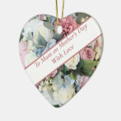 Pastel Blume Bouquet Keramik Ornament (Links)