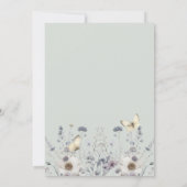 Pastel Blume Butterfly Lavender Baby Girl Einladung (Rückseite)