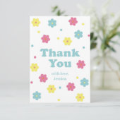 Pastel Blume Danke Karte (Stehend Vorderseite)