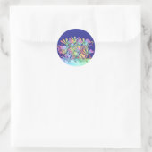 Pastel Blume Deep Blue Umschlag Aufkleber (Tasche)