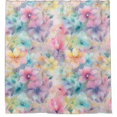 Pastel Blume Duschvorhang (Vorderseite)