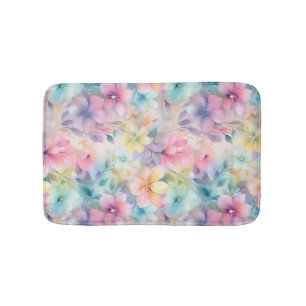 Pastel Blume Duschvorhang Badematte