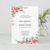 Pastel-Blume Einladung (Stehend Vorderseite)