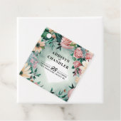 Pastel Blume Elegante: Grün blühende Hochzeit Geschenkanhänger (Beispiel)