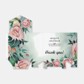 Pastel Blume Elegante: Grün blühende Hochzeit Geschenkschachtel (Ungefaltet)