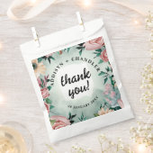 Pastel Blume Elegante: Grün blühende Hochzeit Geschenktütchen (Ausgeschnitten)