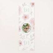 Pastel Blume & Foto - Personalisierter Muttertag Yogamatte (Vorderseite)
