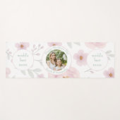 Pastel Blume & Foto - Personalisierter Muttertag Yogamatte (Vorderseite (Horizontal))