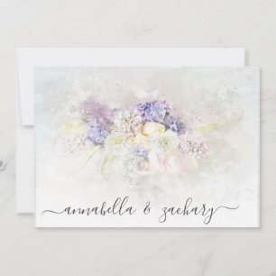 *~* Pastel Blume FOTO UAWG QR AR26 WEDDING Einladung